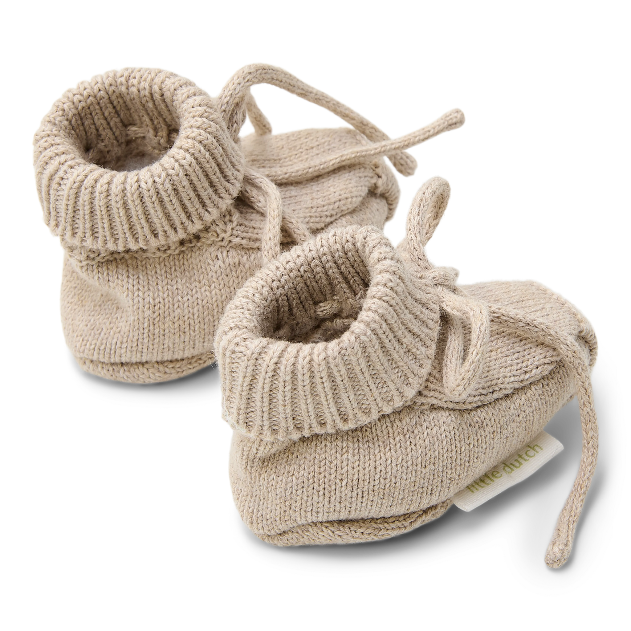Knitted Booties Soft Beige Melee - Size 2 - 62/74