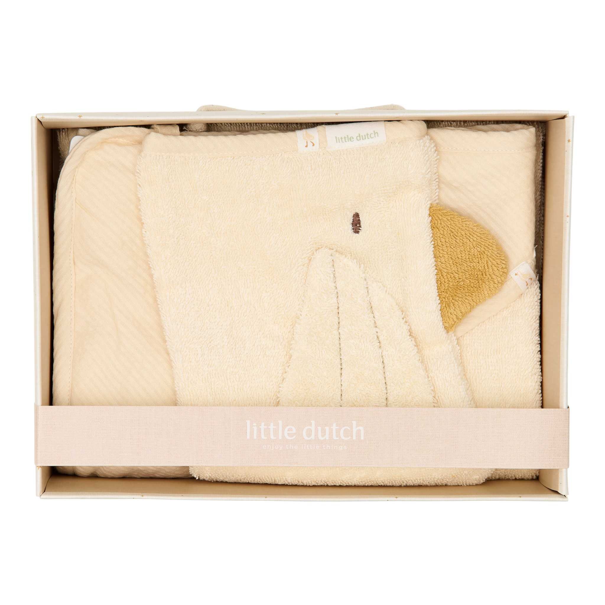 Gitftbox Hooded towel and washcloth - Little Goose