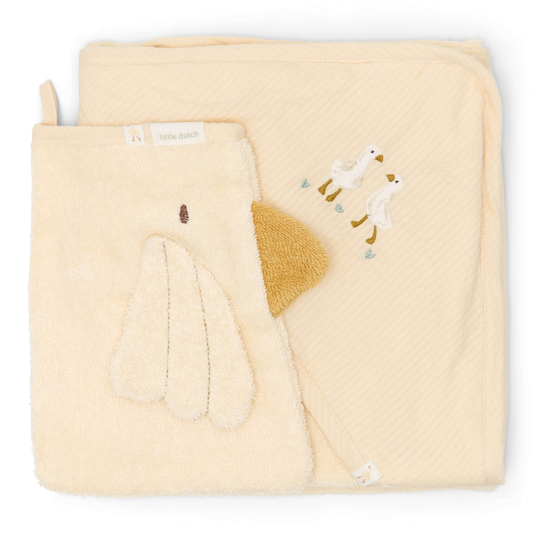 Gitftbox Hooded towel and washcloth - Little Goose